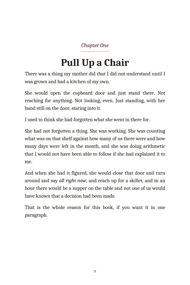 A page from Chapter One